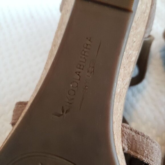 UGG Koolaburra Briona Leather Wedge Womens Shoes Size 7 Tan Pre-Owned‎ - Picture 5 of 14